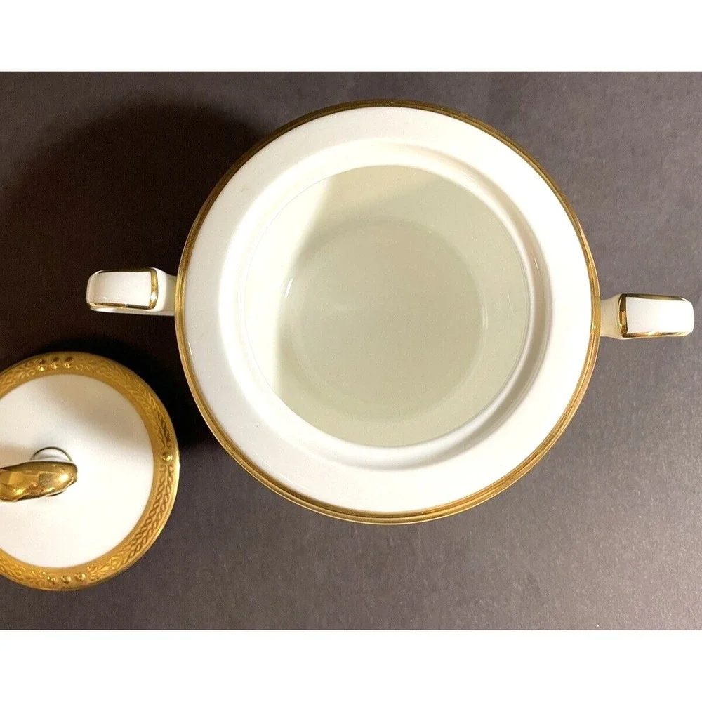 Noritake 4802 Chatelaine‎ Gold Bone China Sugar Bowl Replacement Vintage